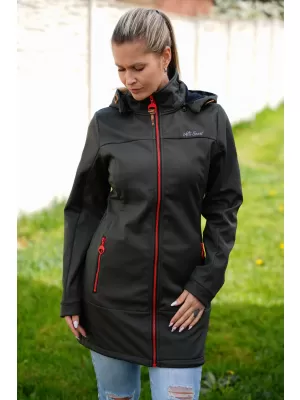 Ženski softshell plašč ALTISPORT CIARA KAKI/RDEČA
