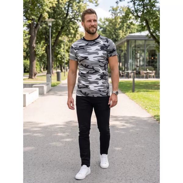 Moška majica s kratkimi rokavi ALTISPORT NoPrint NP/ALM441 KAMUFLAŽNO SIVA 