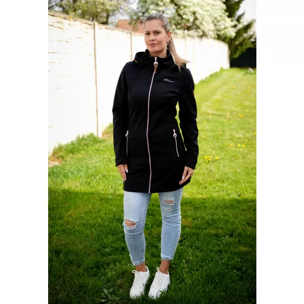  Ženski softshell plašč ALTISPORT CIARA ČRNA/ROZA 