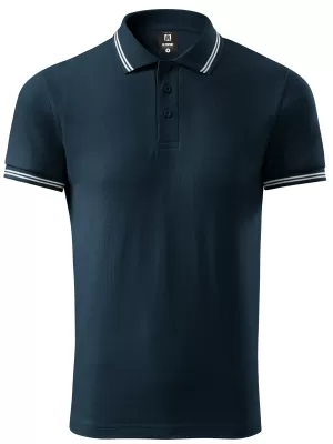 Moška majica s kratkimi rokavi z ovratnikom ALTISPORT NoPrint NP/ALM912 MORNARSKO MODRA