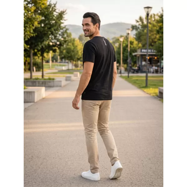  Moška majica s kratkimi rokavi SAM 73 FIDEL MT 844 ČRNA 