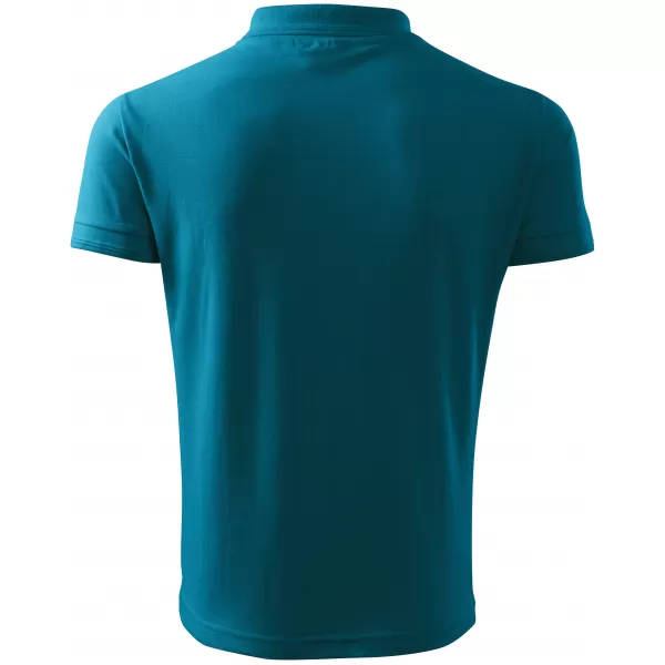  Moška majica s kratkimi rokavi z ovratnikom ALTISPORT NoPrint NP/ALM302 TEMNO TURKIZNA 