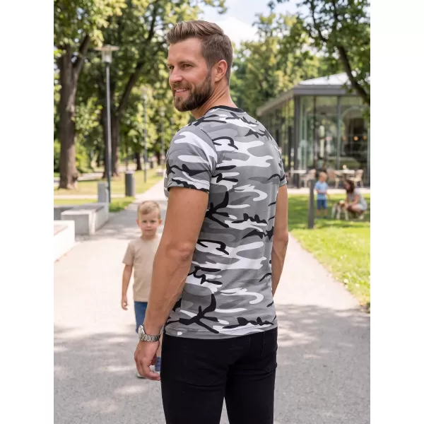  Moška majica s kratkimi rokavi ALTISPORT NoPrint NP/ALM441 KAMUFLAŽNO SIVA 