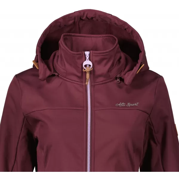  Ženski softshell plašč ALTISPORT CIARA BORDO/VIJOLIČNA 