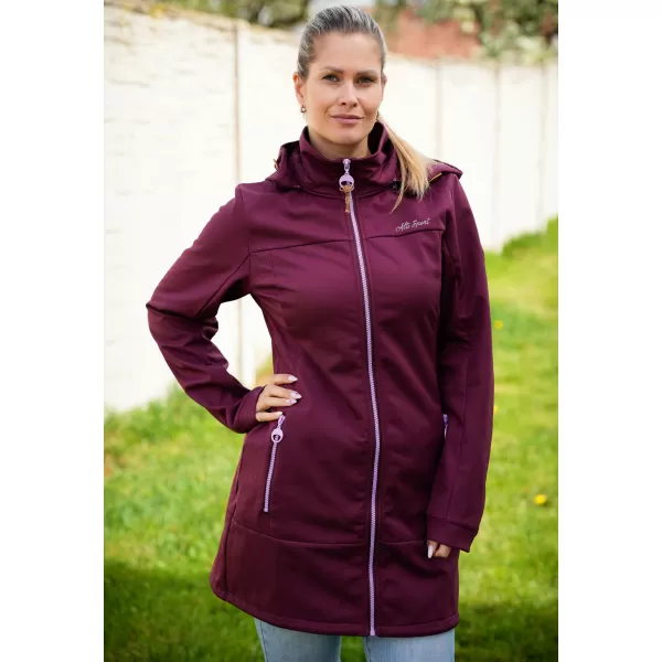  Ženski softshell plašč ALTISPORT CIARA BORDO/VIJOLIČNA 