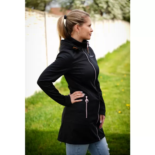  Ženski softshell plašč ALTISPORT CIARA ČRNA/ROZA 