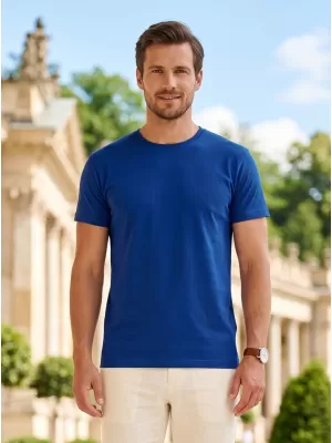 Moška majica s kratkimi rokavi ALTISPORT NoPrint NP/ALM921 KRALJEVSKO MODRA
