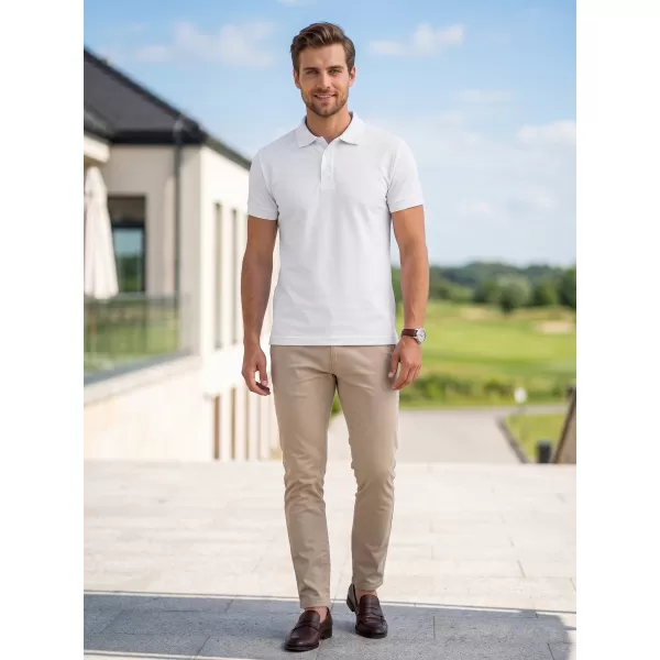  Moška majica s kratkimi rokavi z ovratnikom ALTISPORT NoPrint NP/ALM302 BELA 