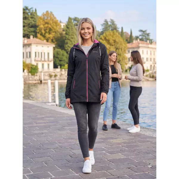  Ženski plašč ALTISPORT CHELSIE ČRNA/ROZA 
