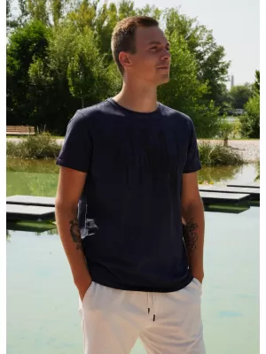 Moška majica s kratkimi rokavi ALTISPORT CARLSON TEMNO MODRA