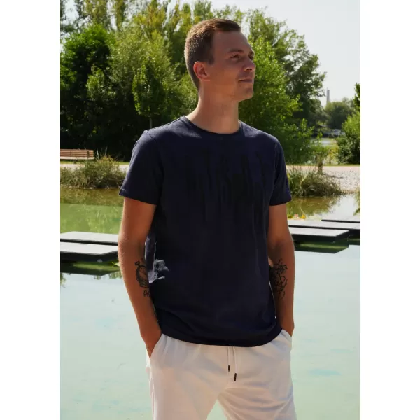  Moška majica s kratkimi rokavi ALTISPORT CARLSON TEMNO MODRA 