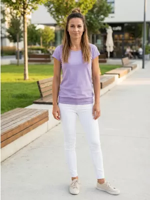 Ženska majica s kratkimi rokavi ALTISPORT NoPrint NP/ALW021 SIVKA