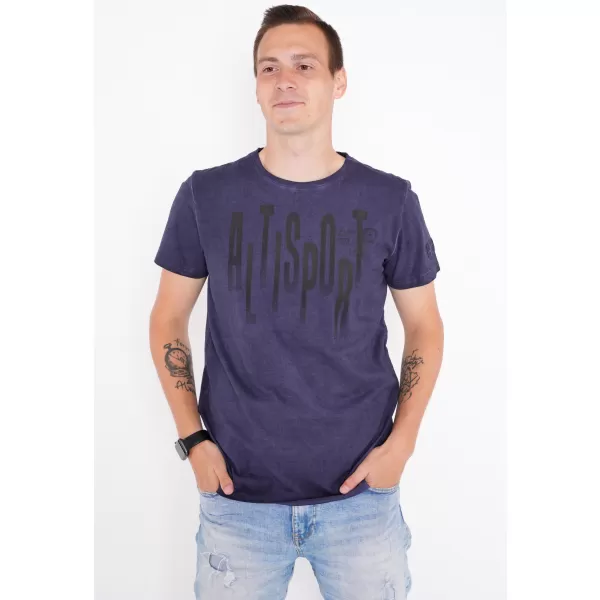  Moška majica s kratkimi rokavi ALTISPORT CARLSON TEMNO MODRA 