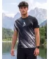 Moška funkcionalna premium majica ALTISPORT VOJ/ALM028TR01 ČRNO-BELO