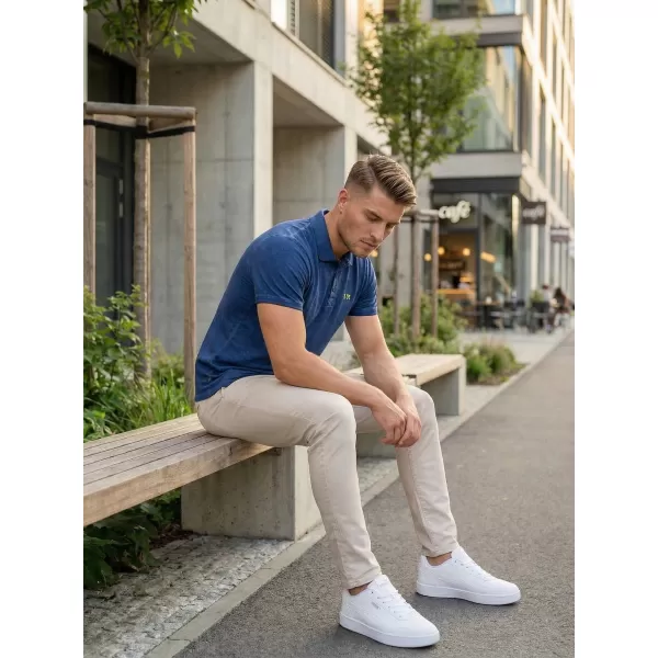  Moška majica s kratkimi rokavi KIXMI SPENCER TEMNO MODRA/ZELENA 