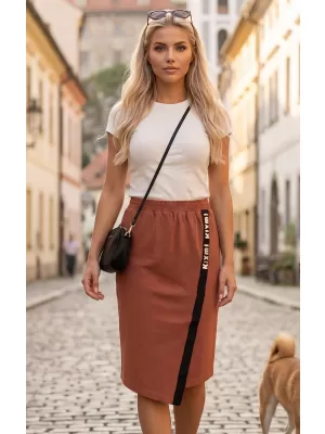 Žensko krilo KIXMI SIBILA RJAVA/SMETANA