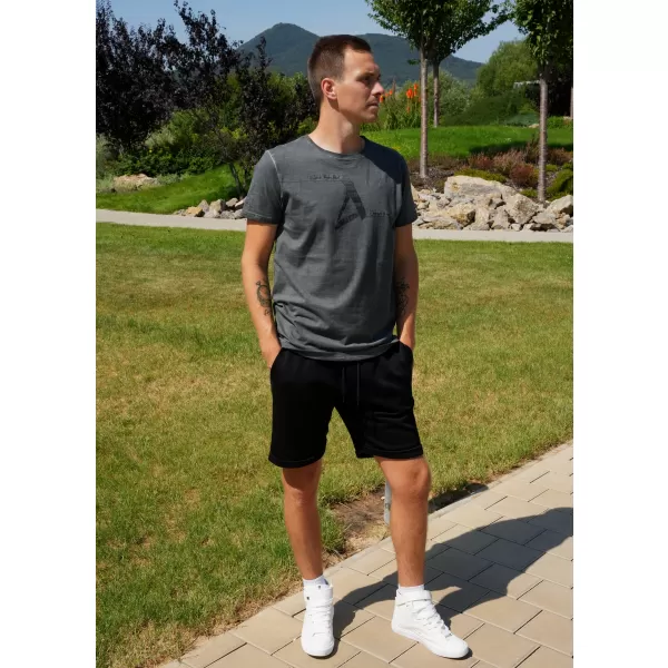  Moška majica s kratkimi rokavi ALTISPORT CADMAN TEMNO SIVA 