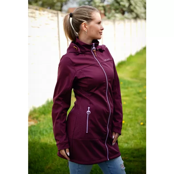  Ženski softshell plašč ALTISPORT CIARA BORDO/VIJOLIČNA 