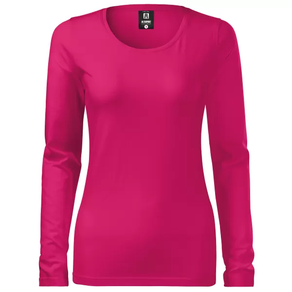  Ženska majica z dolgimi rokavi ALTISPORT NoPrint NP/ALW931 MALINA 