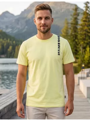 Moška majica s kratkimi rokavi SAM 73 FABIO MT 842 SVETLO RUMENA