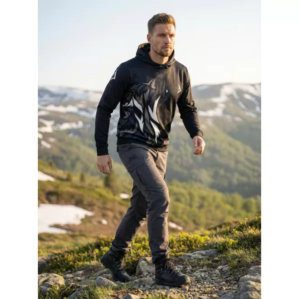  Moški vrhunski funkcionalni pulover ALTISPORT VOJ/ALM029MI01 ČRNO SIVA 