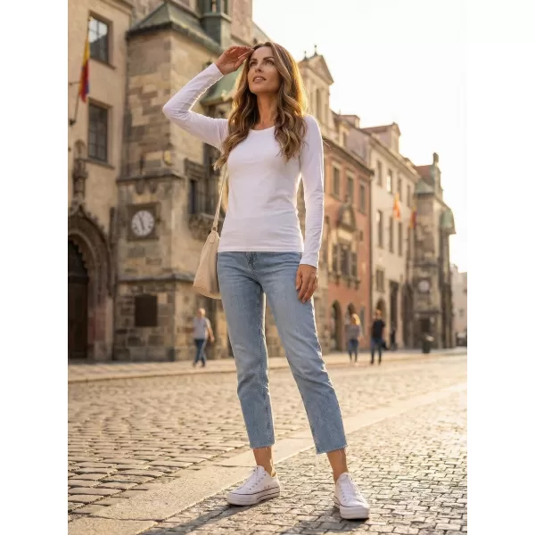  Ženska majica z dolgimi rokavi ALTISPORT NoPrint NP/ALW931 BELA 