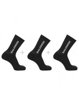 Nogavice SALOMON EVERYDAY CREW 3-PACK LC2086100 ČRNA/ČRNA/ČRNA