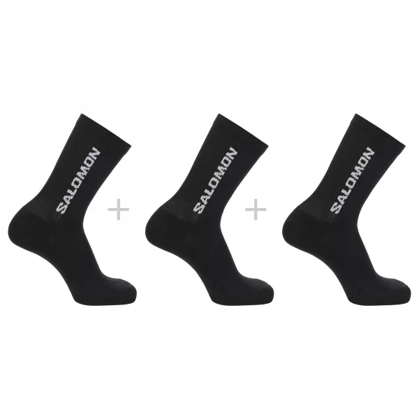  Nogavice SALOMON EVERYDAY CREW 3-PACK LC2086100 ČRNA/ČRNA/ČRNA 