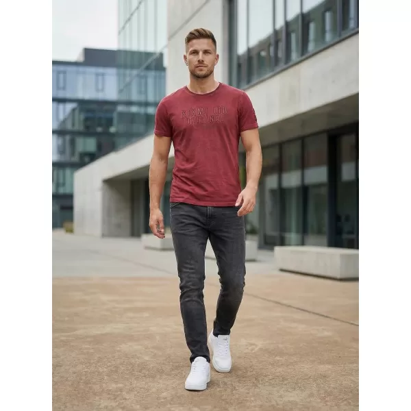  Moška majica s kratkimi rokavi KIXMI SALEM BORDO 