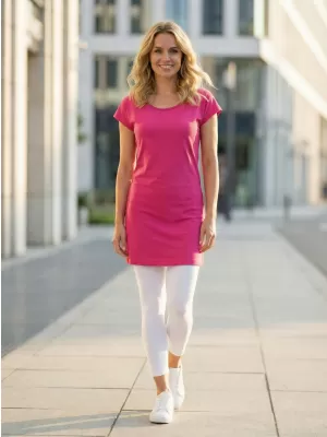 Ženska dolga majica s kratkimi rokavi ALTISPORT NoPrint NP/ALW321 MAGENTA