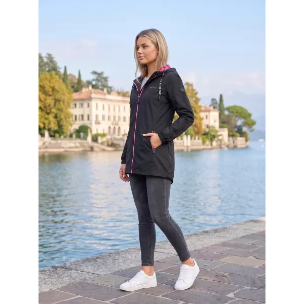  Ženski plašč ALTISPORT CHELSIE ČRNA/ROZA 