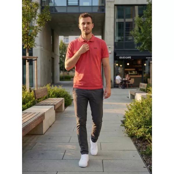  Moška majica s kratkimi rokavi KIXMI SPENCER RDEČA/MODRA 