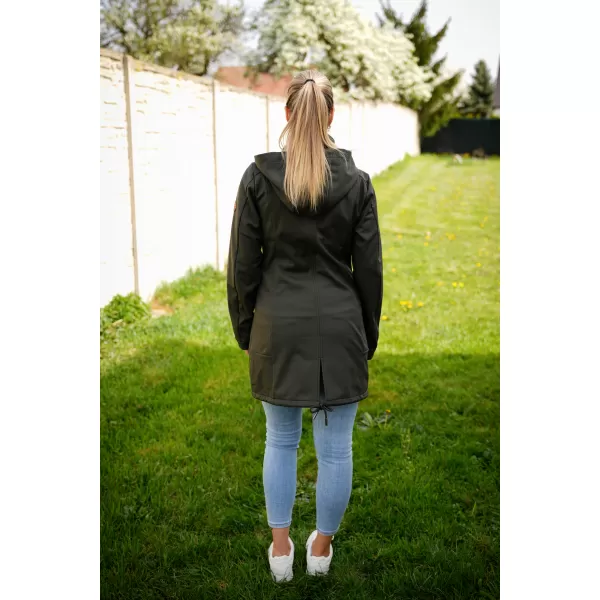  Ženski softshell plašč ALTISPORT CIARA KAKI/RDEČA 