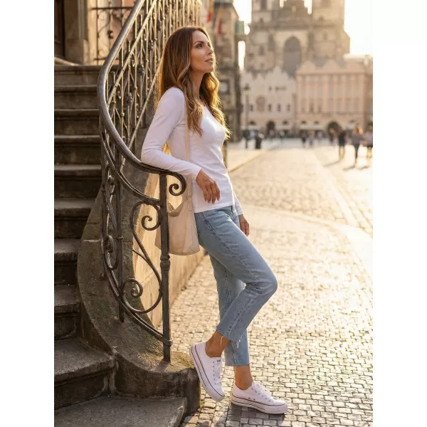  Ženska majica z dolgimi rokavi ALTISPORT NoPrint NP/ALW931 BELA 