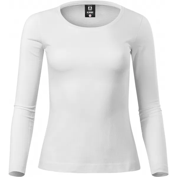  Ženska majica z dolgimi rokavi ALTISPORT NoPrint NP/ALW961 BELA 