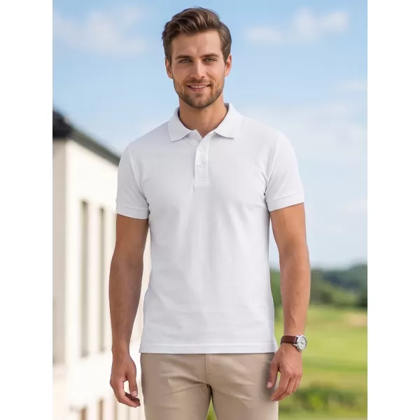  Moška majica s kratkimi rokavi z ovratnikom ALTISPORT NoPrint NP/ALM302 BELA 