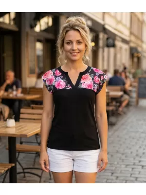 Ženska majica s kratkimi rokavi ALTISPORT CLARA ČRNA