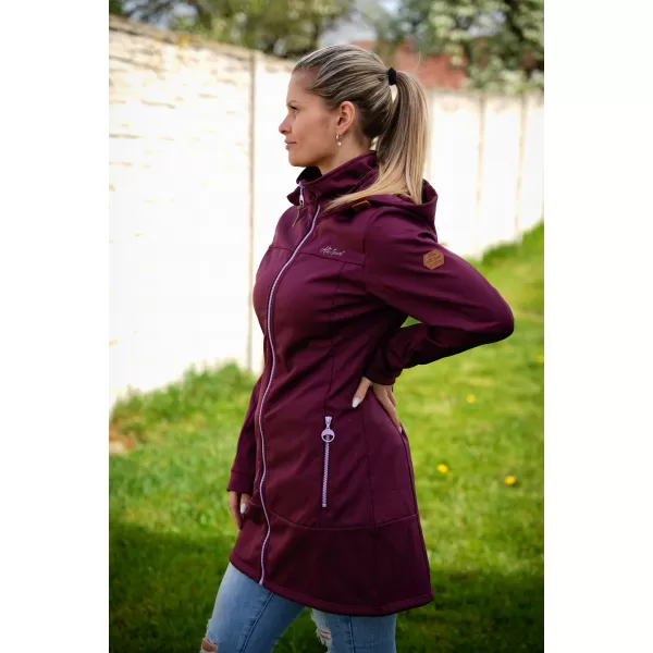  Ženski softshell plašč ALTISPORT CIARA BORDO/VIJOLIČNA 