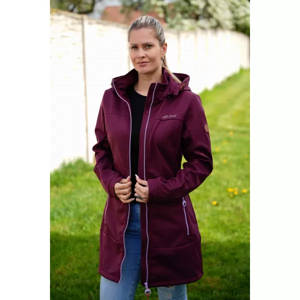  Ženski softshell plašč ALTISPORT CIARA BORDO/VIJOLIČNA 