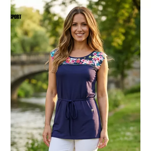  Ženska majica s kratkimi rokavi KIXMI SELLY TEMNO MODRA 