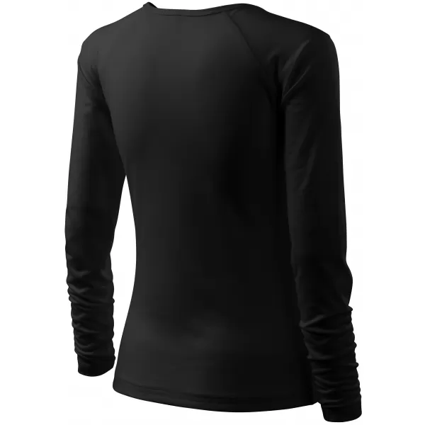  Ženska majica z dolgimi rokavi ALTISPORT NoPrint NP/ALW721 ČRNA 