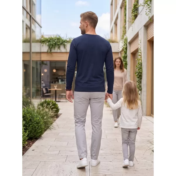  Moška majica z dolgimi rokavi ALTISPORT NoPrint NP/ALM911 MORNARSKO MODRA 