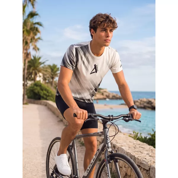  Moška funkcionalna premium majica ALTISPORT VOJ/ALM028TR01 ČRNO-BELO 