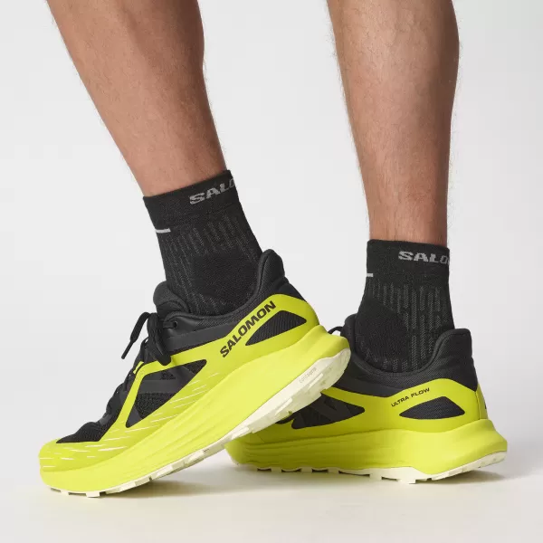  Moški čevlji SALOMON ULTRA FLOW L47462500 ČRNA/ŽVEPLENA POMLAD/PROZORNO RUMENA 