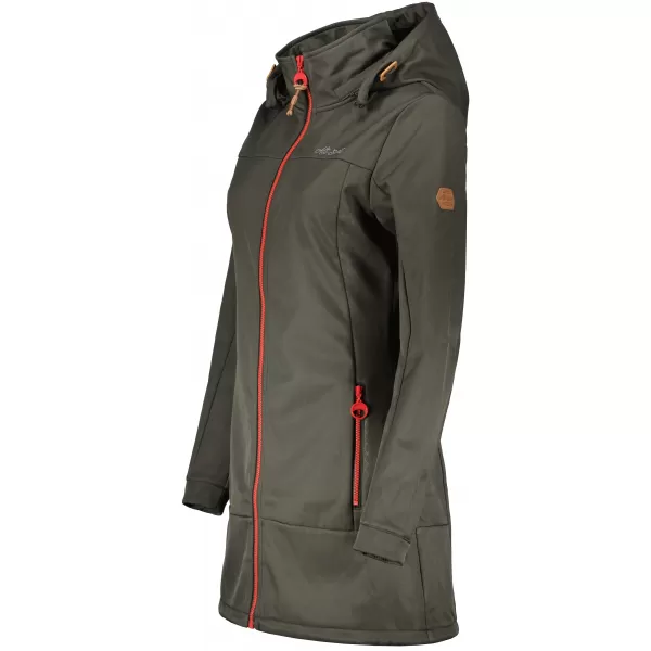  Ženski softshell plašč ALTISPORT CIARA KAKI/RDEČA 