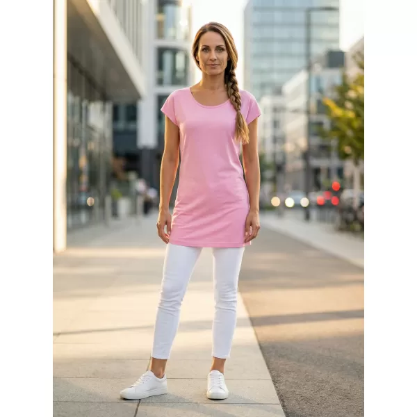  Ženska dolga majica s kratkimi rokavi ALTISPORT NoPrint NP/ALW321 ROZA 