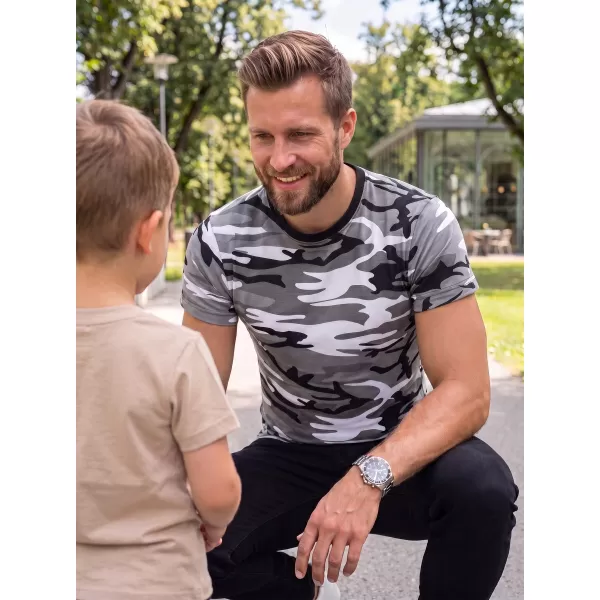  Moška majica s kratkimi rokavi ALTISPORT NoPrint NP/ALM441 KAMUFLAŽNO SIVA 