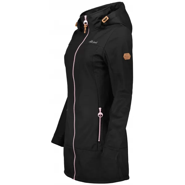  Ženski softshell plašč ALTISPORT CIARA ČRNA/ROZA 