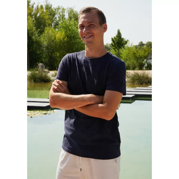 Moška majica s kratkimi rokavi ALTISPORT CARLSON TEMNO MODRA 