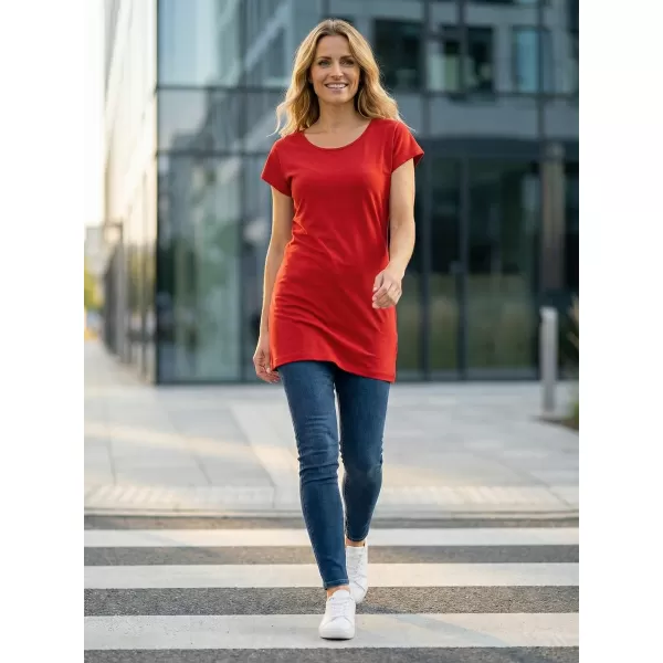  Ženska dolga majica s kratkimi rokavi ALTISPORT NoPrint NP/ALW321 RDEČA 